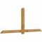 Ekena Millwork Eugene Rough Sawn Timber Gable Bracket, Western Red Cedar, 96"W x 40"H x 4"D x 4"F, 10/12 Pitch GBW096X40X0404EUG00RWR - alternate 2
